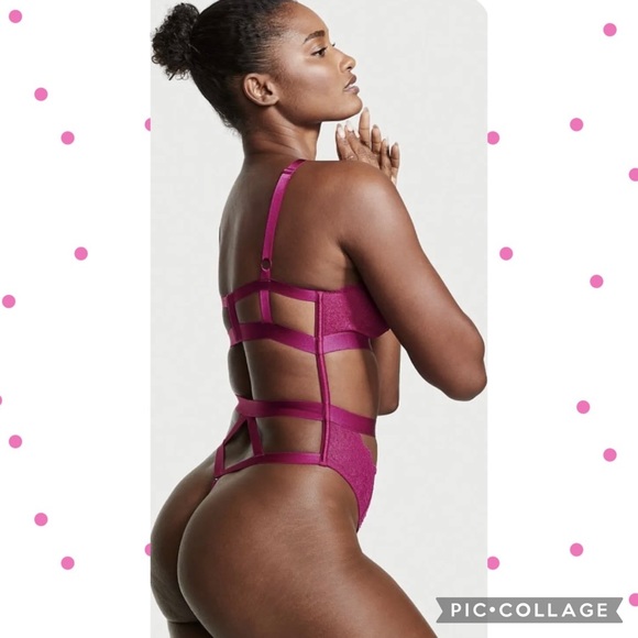 Victoria's Secret Very Sexy strappy high neck
teddy Raspberry cooler VS Large - Picture 2 of 6